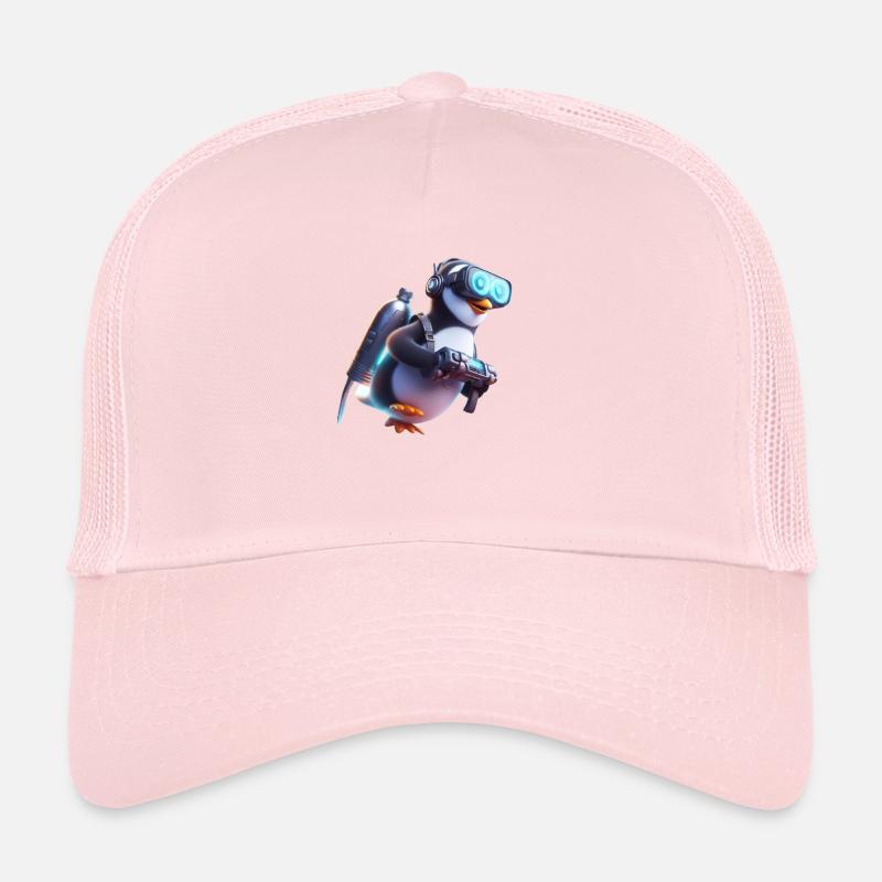 Futuristic Penguin 3 Trucker Cap