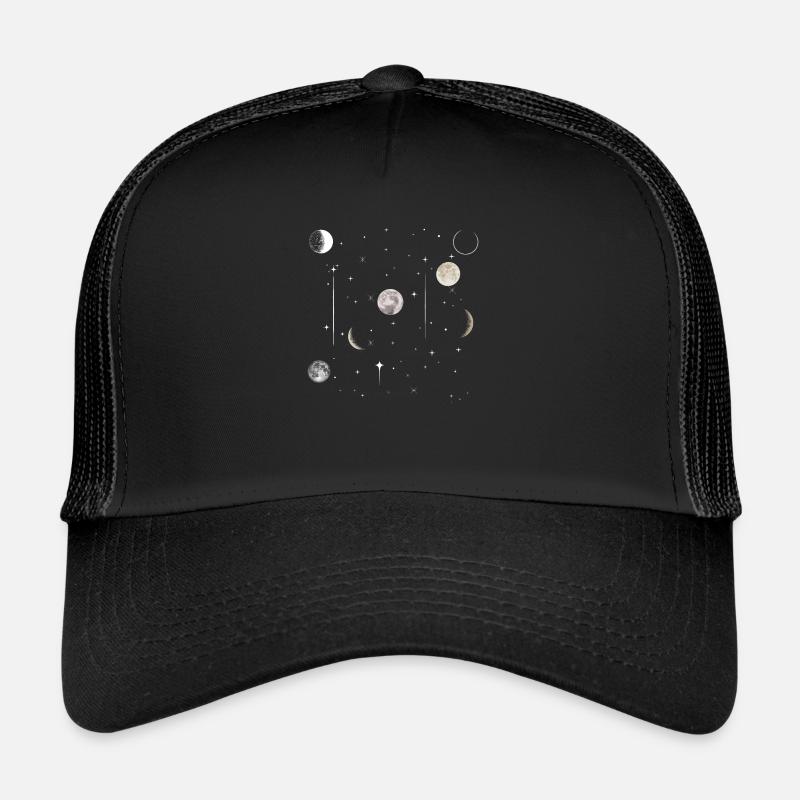 Himmelsastrologie des Mondes - Trucker Cap - Schwarz/Schwarz