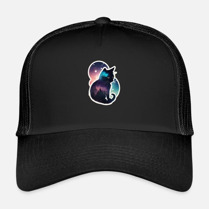 Chat dans les étoiles Casquette trucker 