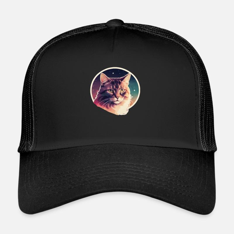 Chat dans les étoiles Casquette trucker 