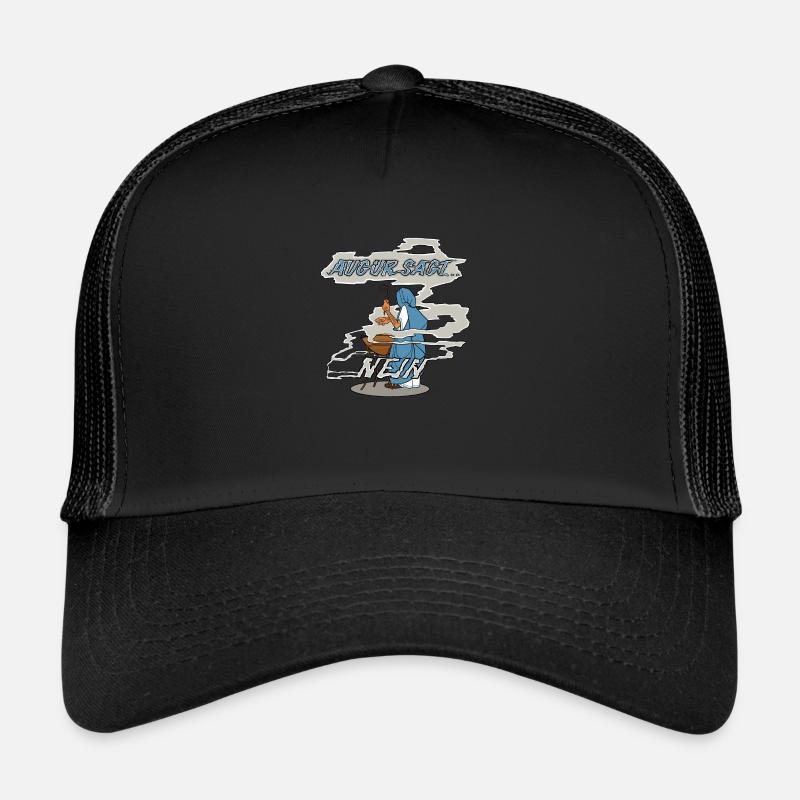 Augur says no - Trucker Cap - black/black