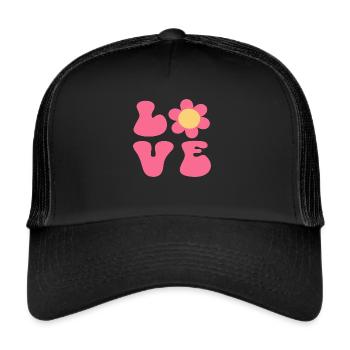 love fleur - Casquette trucker  - noir/noir - Devant