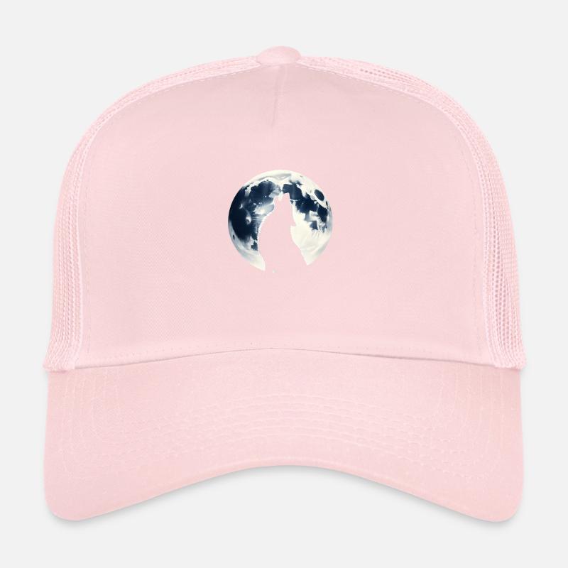 Wolf heult bei Vollmond Trucker Cap