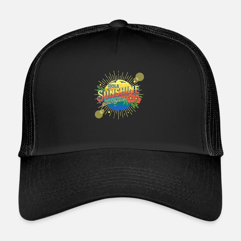 Plage tropicale latine Vagues d’été Vacances ensoleillées Casquette trucker 
