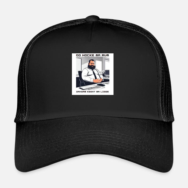 Collègue du bureau de la démotivation - Casquette trucker  - noir/noir