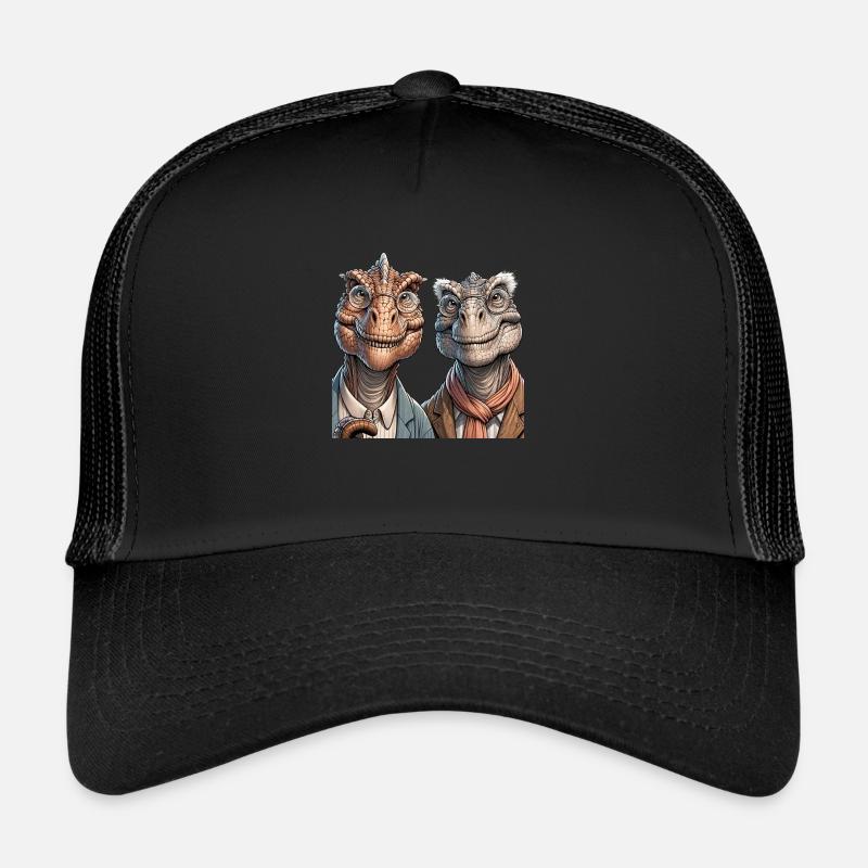 Dino sénior - Casquette trucker  - noir/noir
