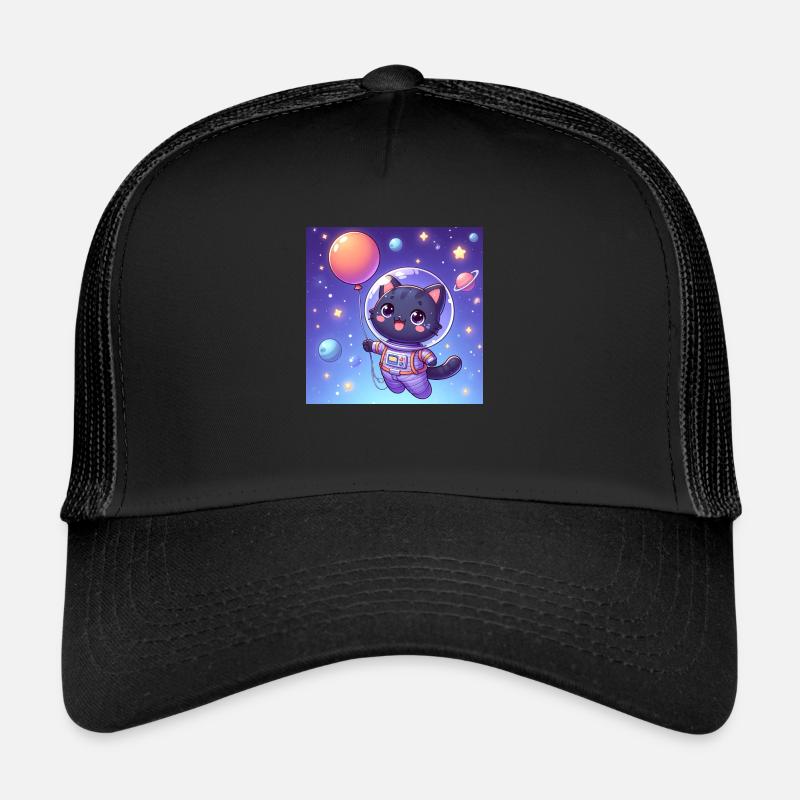 Space Kitty avec ballon dans l’espace Casquette trucker 