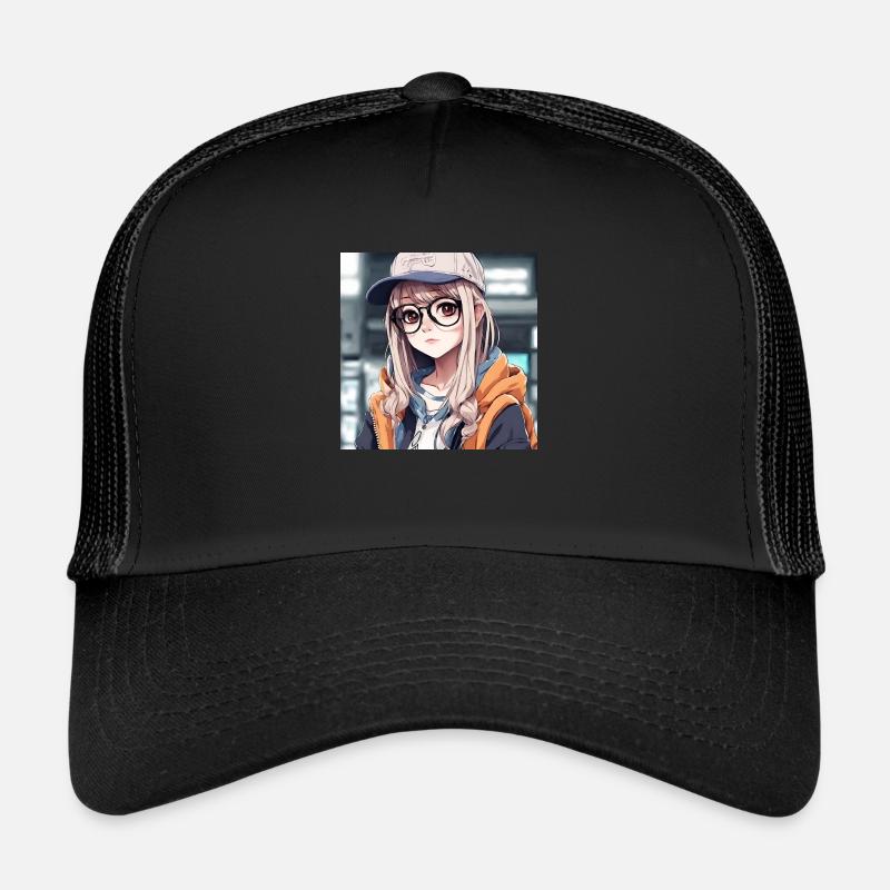 Anime-Geek-Mädchen Trucker Cap