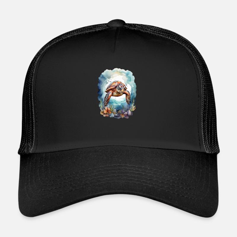 Sea's turtle under water Trucker Cap