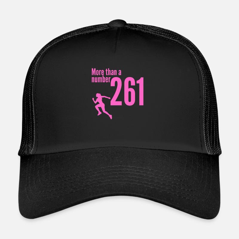 261 marathon more thna a number Trucker Cap