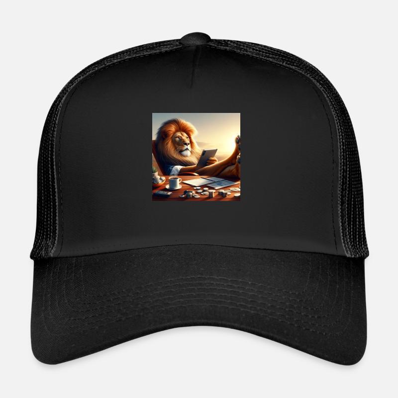 Automatic Earning - Lion 2 - Trucker Cap - black/black