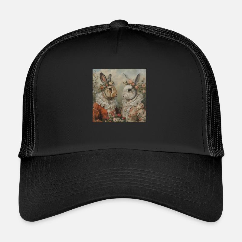 Osterhase - Trucker Cap - Schwarz/Schwarz