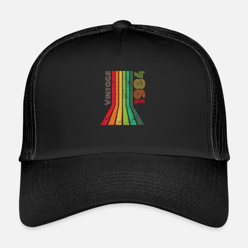 1984 Vintage - Trucker Cap - Schwarz/Schwarz