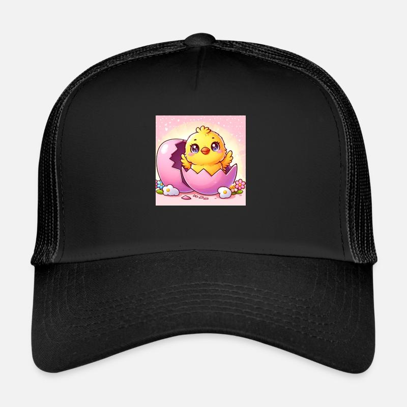 Un poussin sucré éclot d’un œuf violet Casquette trucker 