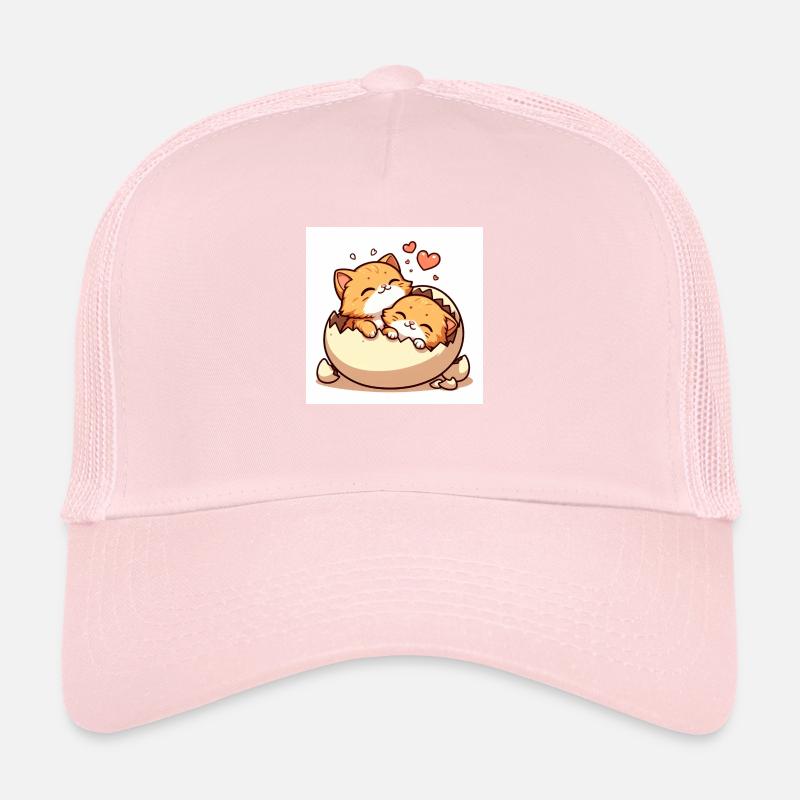 Chatons mignons se blottissant dans un œuf Casquette trucker 