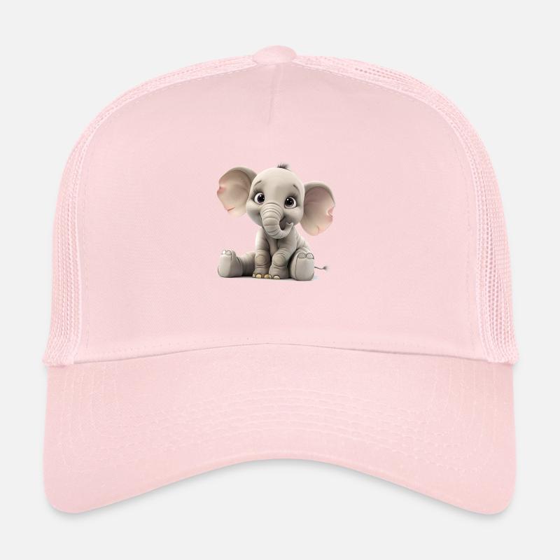 Petit jeune éléphant drôle Casquette trucker 