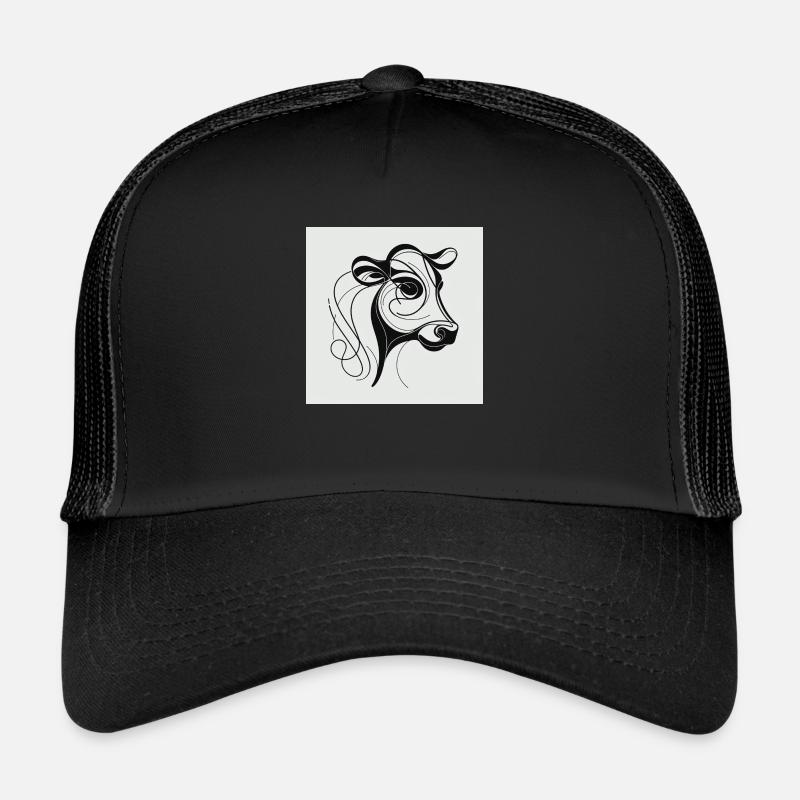 Vache tirée - Casquette trucker  - noir/noir