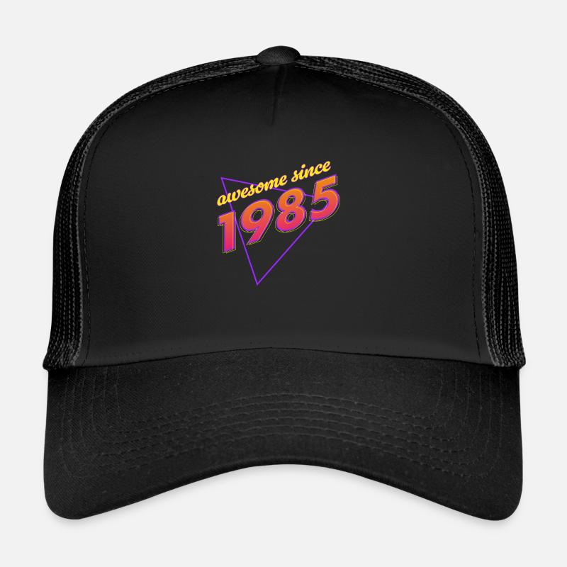 Retro - Genial seit 1985 - Trucker Cap - Schwarz/Schwarz