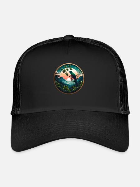 Quetzal - Casquette trucker  - noir/noir - Devant