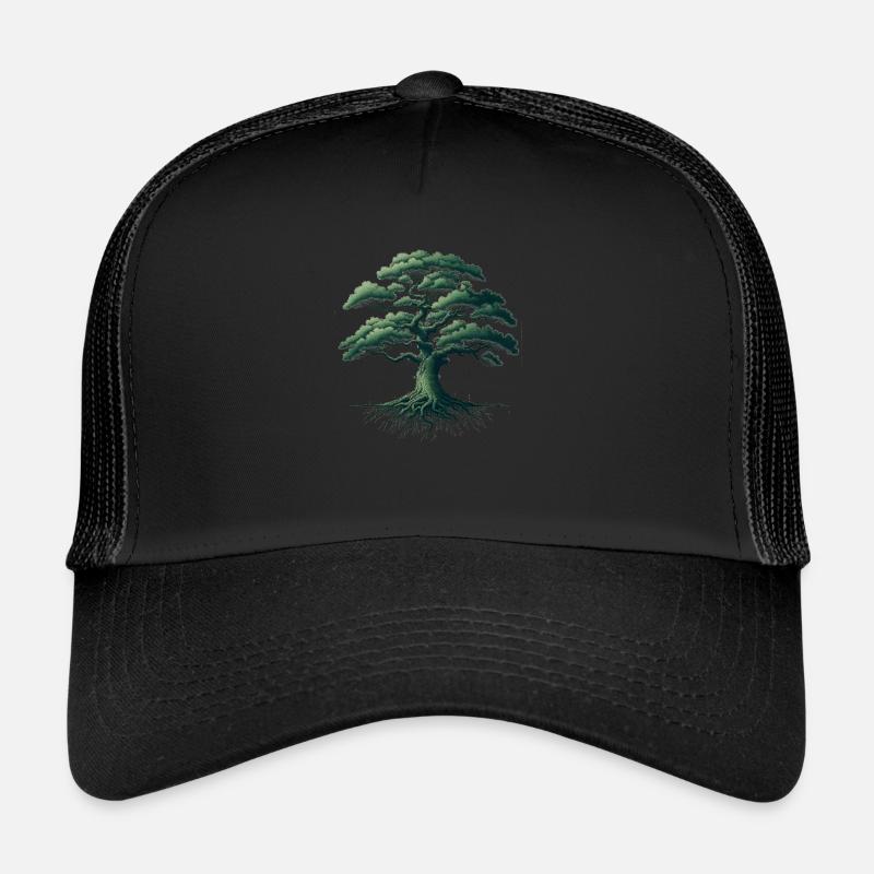 Arbre - Casquette trucker  - noir/noir