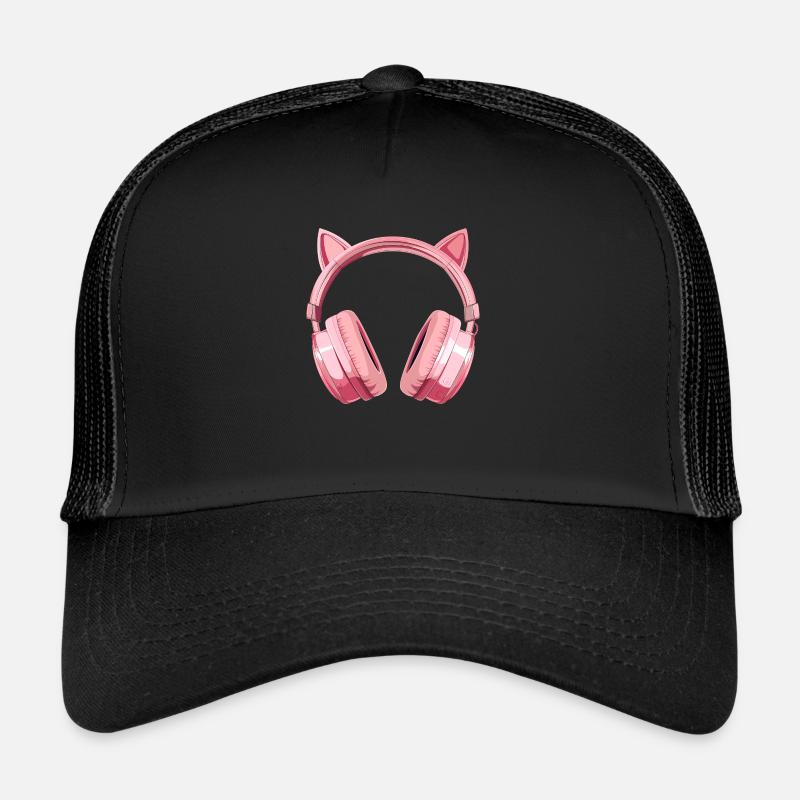 Gaming Headset mit Katzenohren - Pink Trucker Cap