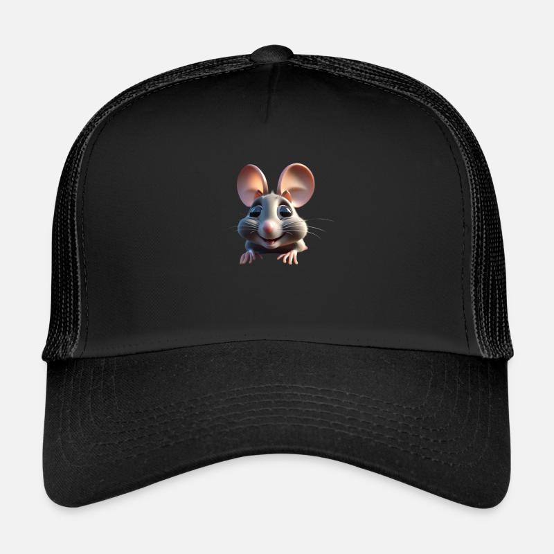Souris 1 - Casquette trucker  - noir/noir