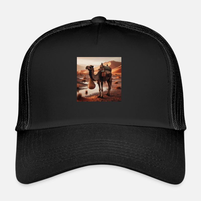 true camel in a desert A7 Trucker Cap