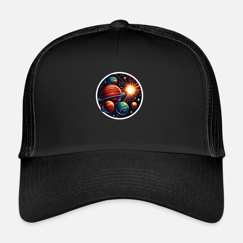 Kosmos - Trucker Cap - Schwarz/Schwarz