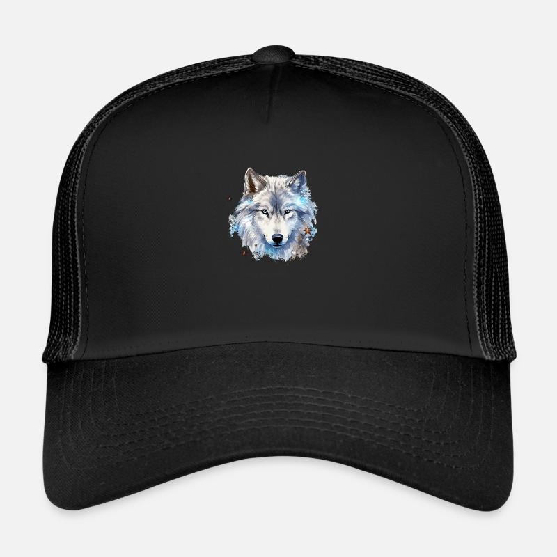 L’ du loup de Noël - Casquette trucker  - noir/noir