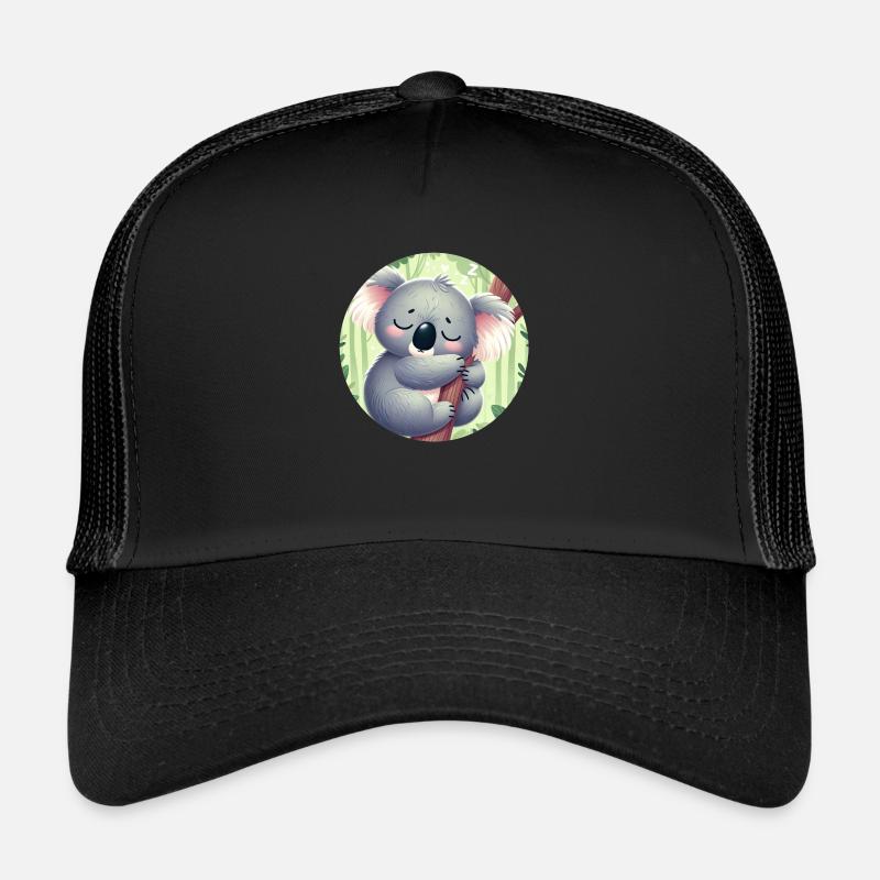 Koala heureux Koala Ours Koala - Casquette trucker  - noir/noir