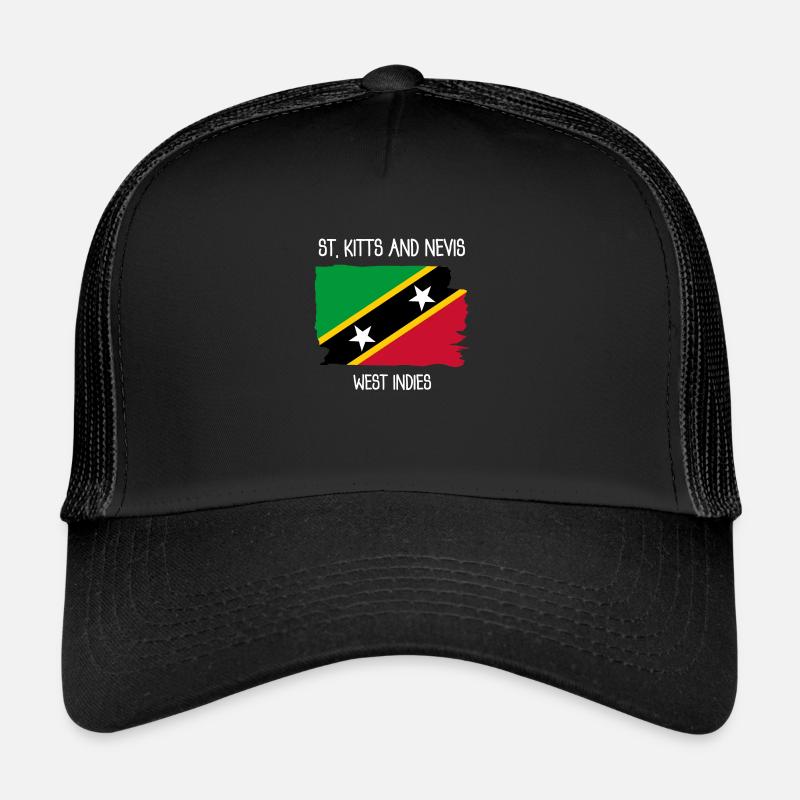 Saint Kitts and Nevis Flag - West Indies - Caribbean Trucker Cap