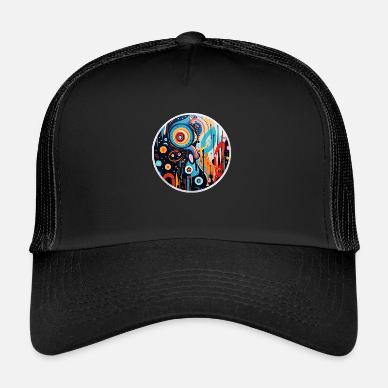 Abstrakte Kunst - Trucker Cap - Schwarz/Schwarz