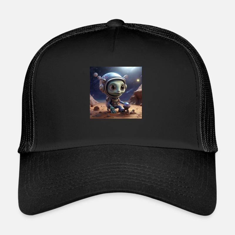 Funny Alien - Casquette trucker - noir/noir