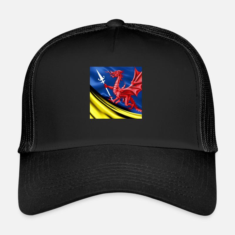 dragon flag spear Trucker Cap