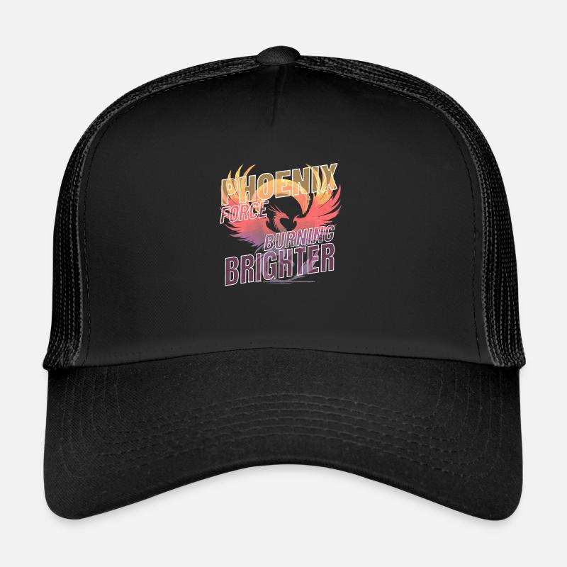 Phoenix Force erstrahlt heller - Trucker Cap - Schwarz/Schwarz