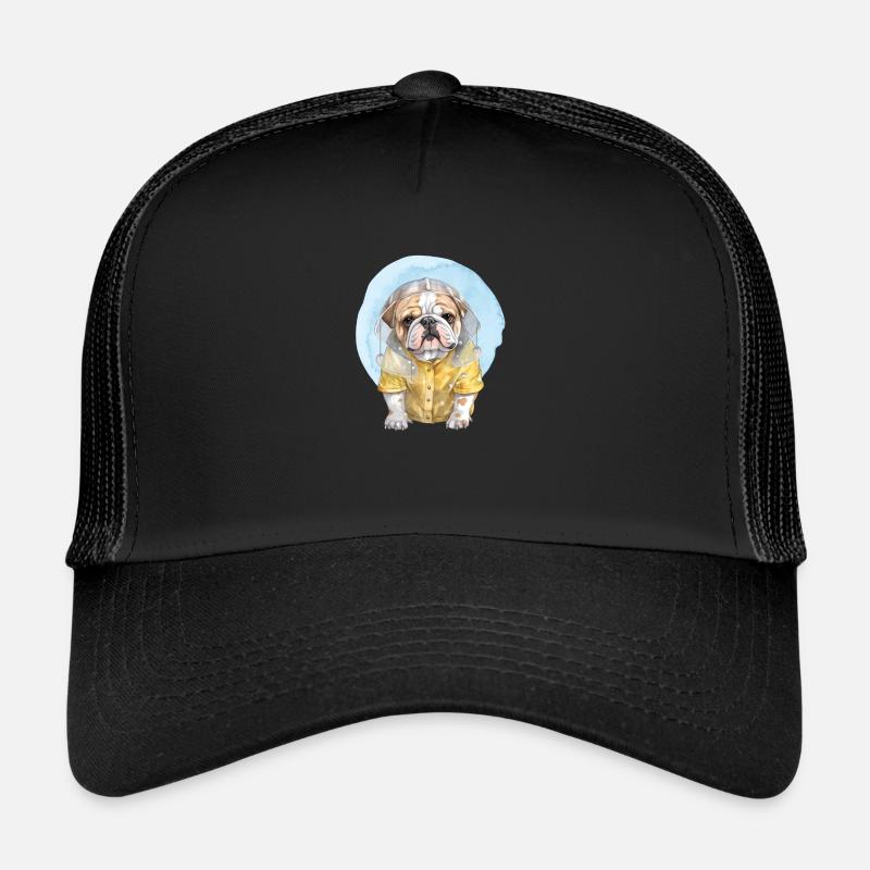 Bouledogue sous la pluie Casquette trucker 