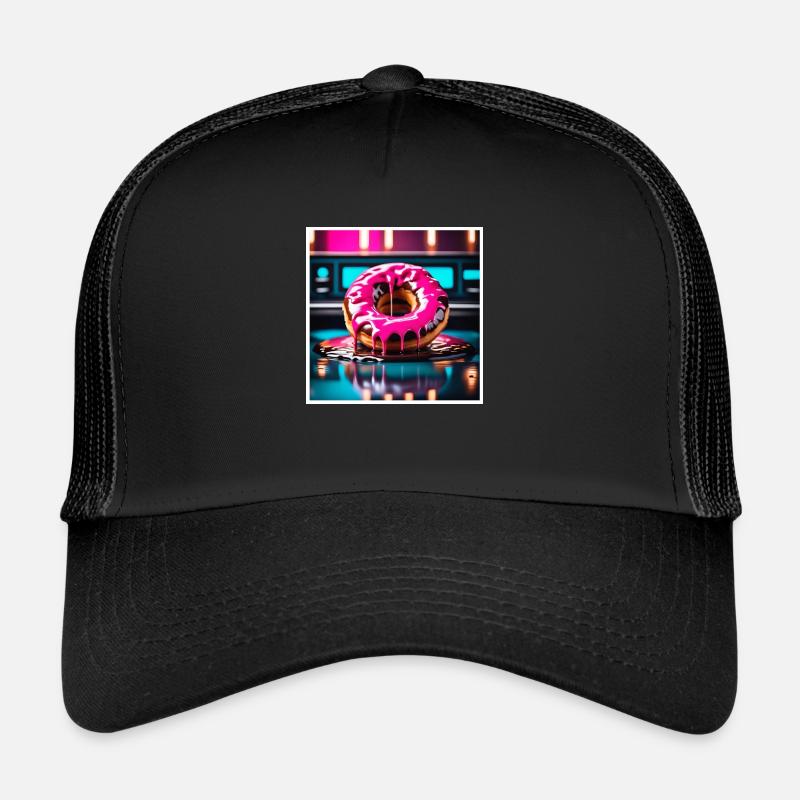 Donut 2 - Trucker Cap - Schwarz/Schwarz