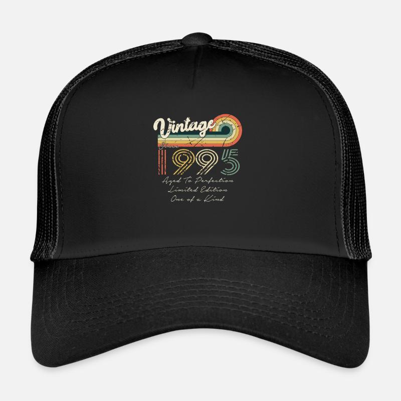 1995 Vintage Klassiker 1995 - Trucker Cap - Schwarz/Schwarz