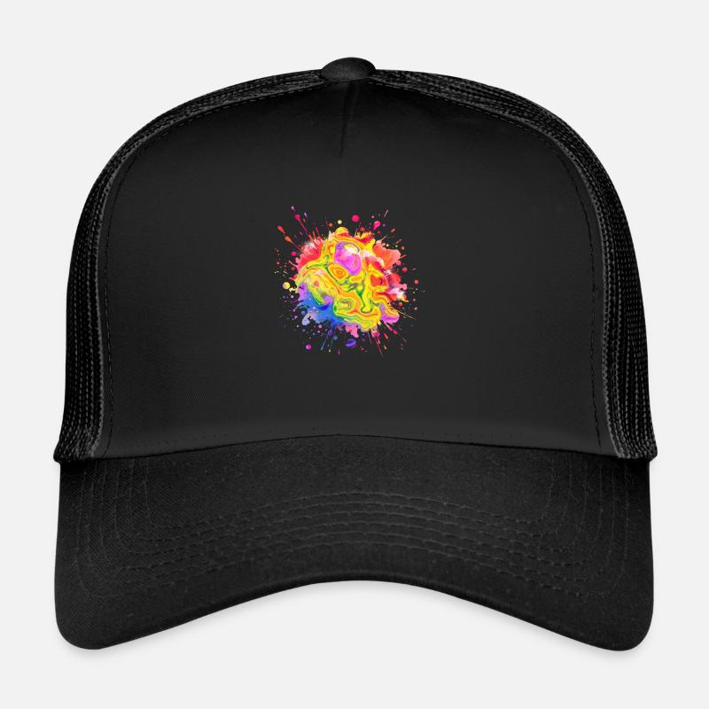 splash drop liquid abstract background water wave Trucker Cap