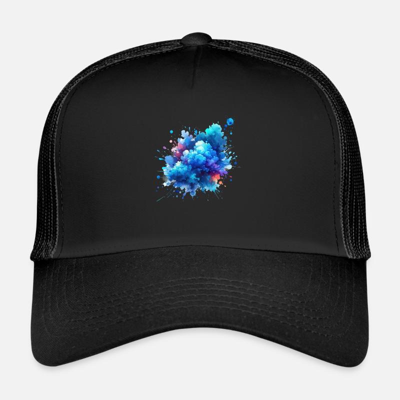 splash drop liquid abstract background water wave Trucker Cap