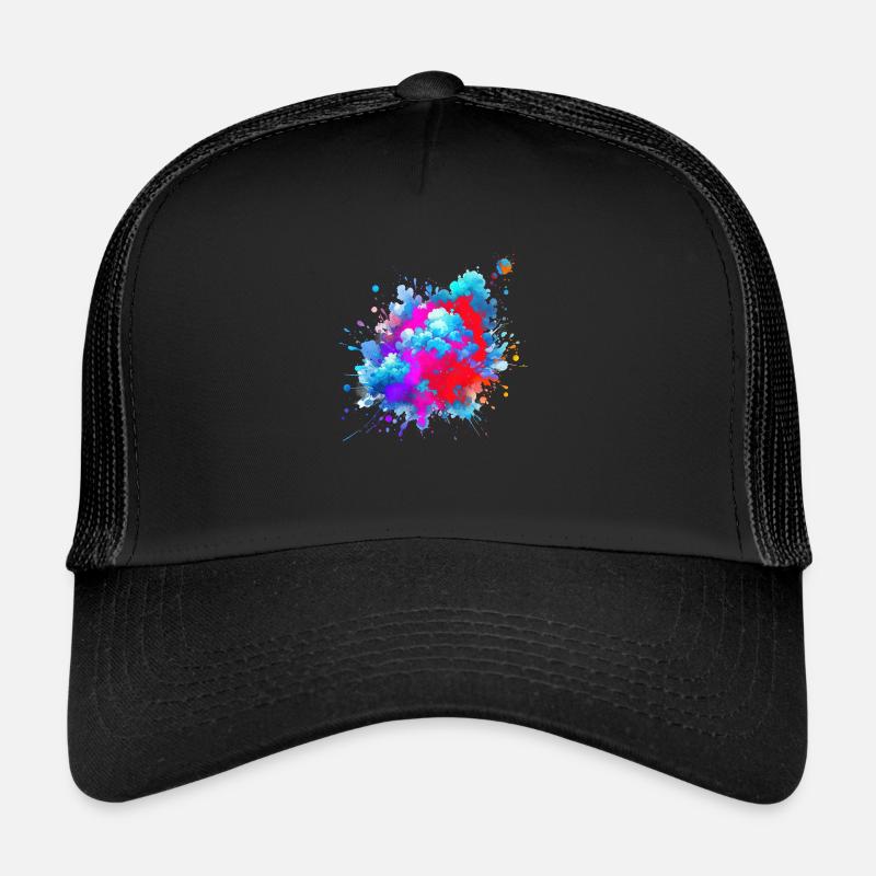 splash drop liquid abstract background water wave Trucker Cap