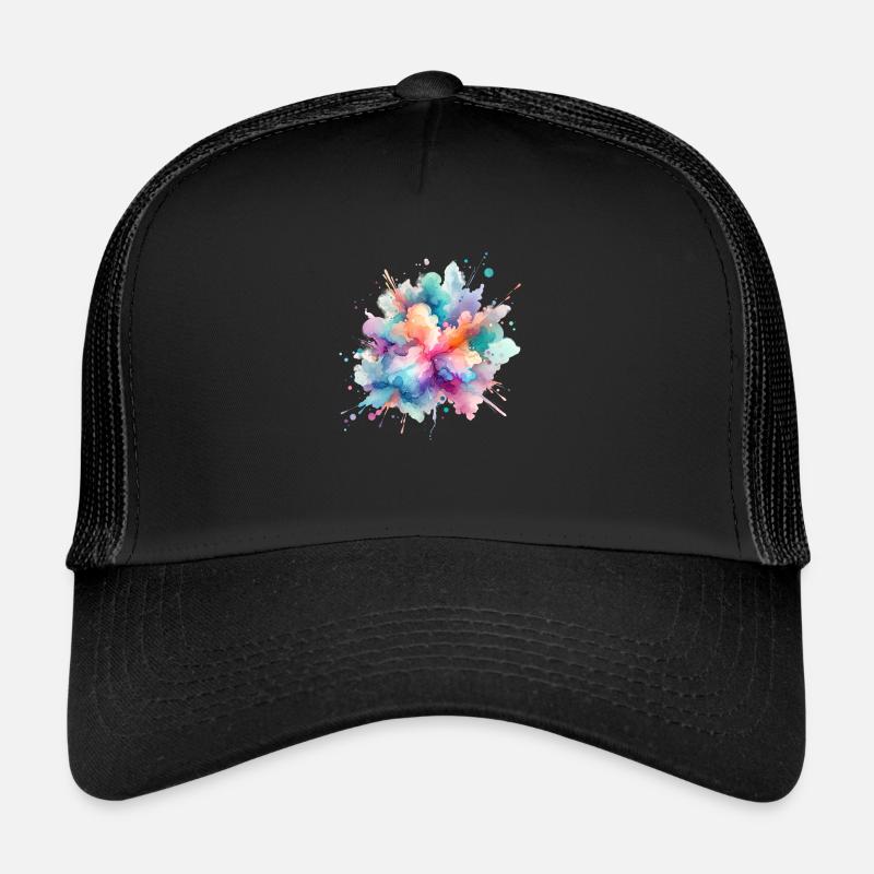 splash drop liquid abstract background water wave Trucker Cap