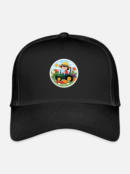 Farm Tractor Summer - Trucker Cap - black/black - Front