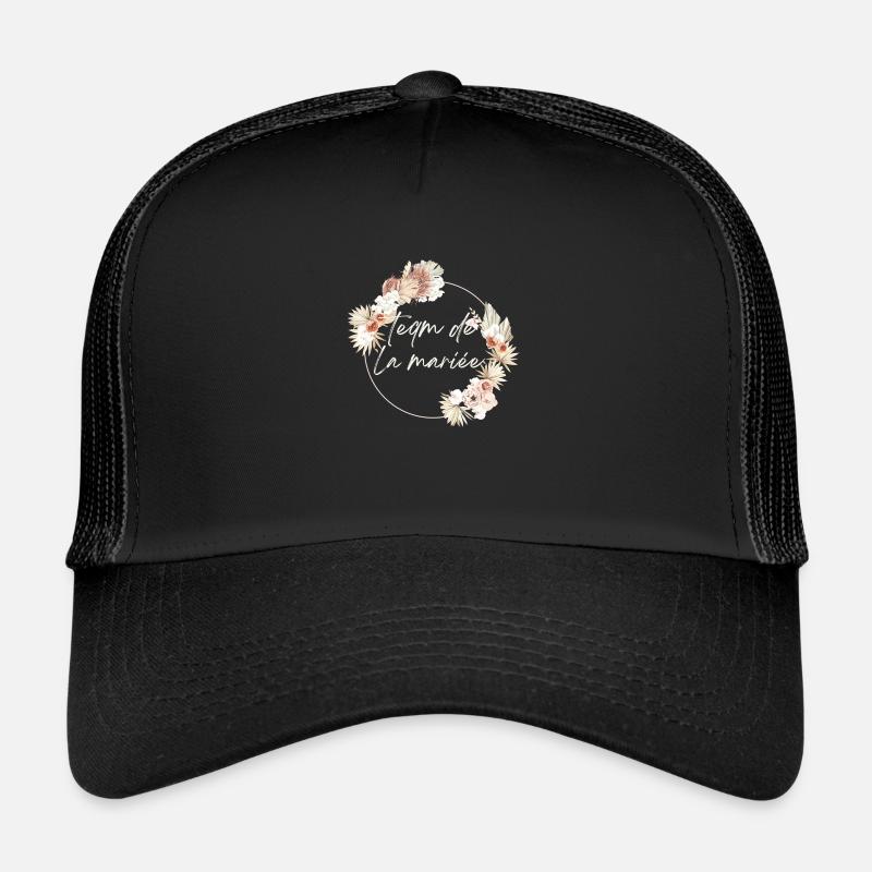 Brautteam Krone Boho Blumen Trucker Cap