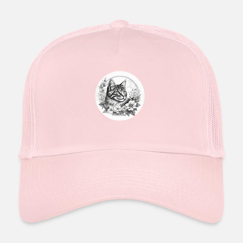Cat black wise, looking to the left Trucker Cap
