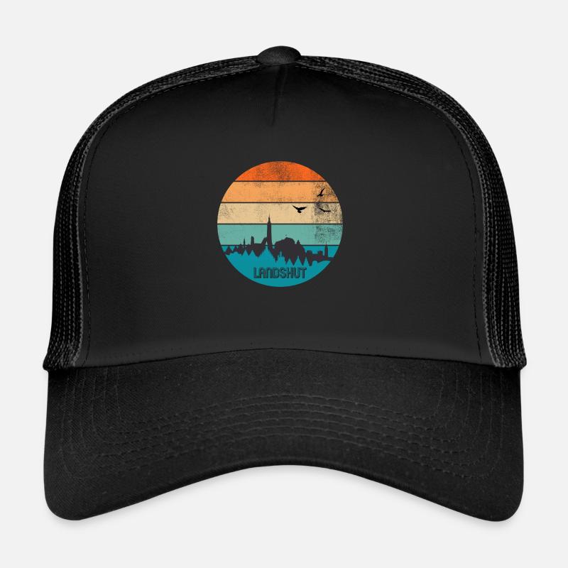 Landshut Sunset - Trucker Cap - Schwarz/Schwarz