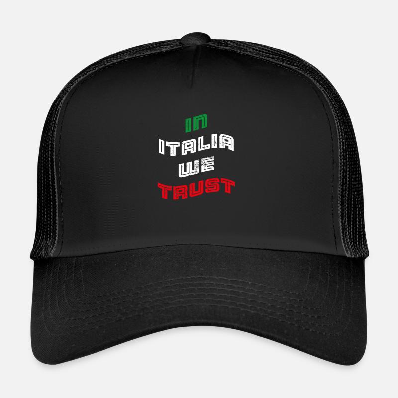 In Italia we trust - Trucker Cap - Schwarz/Schwarz