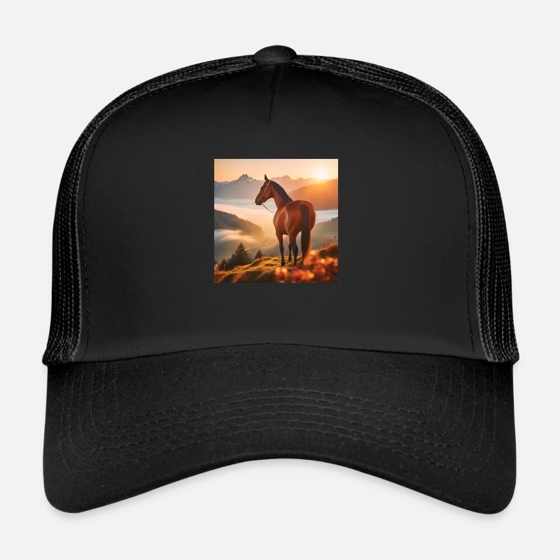 Pferdekunst - Trucker Cap - Schwarz/Schwarz