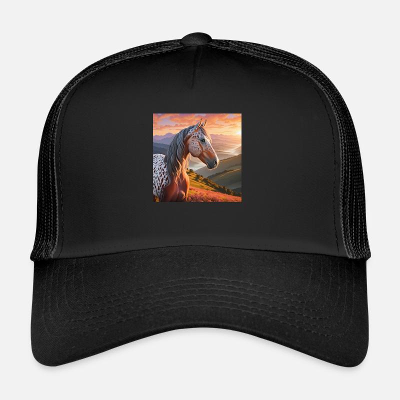 Pferdekunst - Trucker Cap - Schwarz/Schwarz