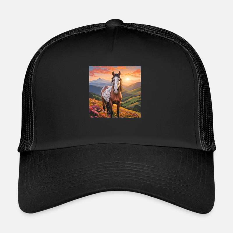 Pferdekunst - Trucker Cap - Schwarz/Schwarz
